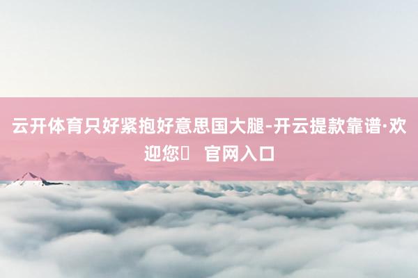 云开体育只好紧抱好意思国大腿-开云提款靠谱·欢迎您✅ 官网入口